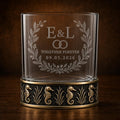 Personalized Seahorse Whiskey Glass – Antique Brass, 10 oz-0