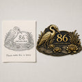 Design Your Own House Number Plaque, Heron and Water Lilies-0