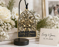 Large Personalized Wedding Ornament | Custom Couple Christmas Keepsake | Copper & Brass Charms