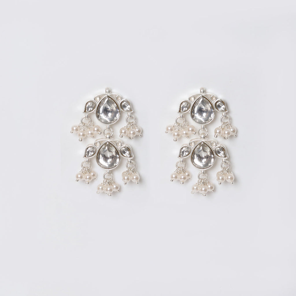 Kundan Pearl Earrings - Earrings at Dealshubindia
