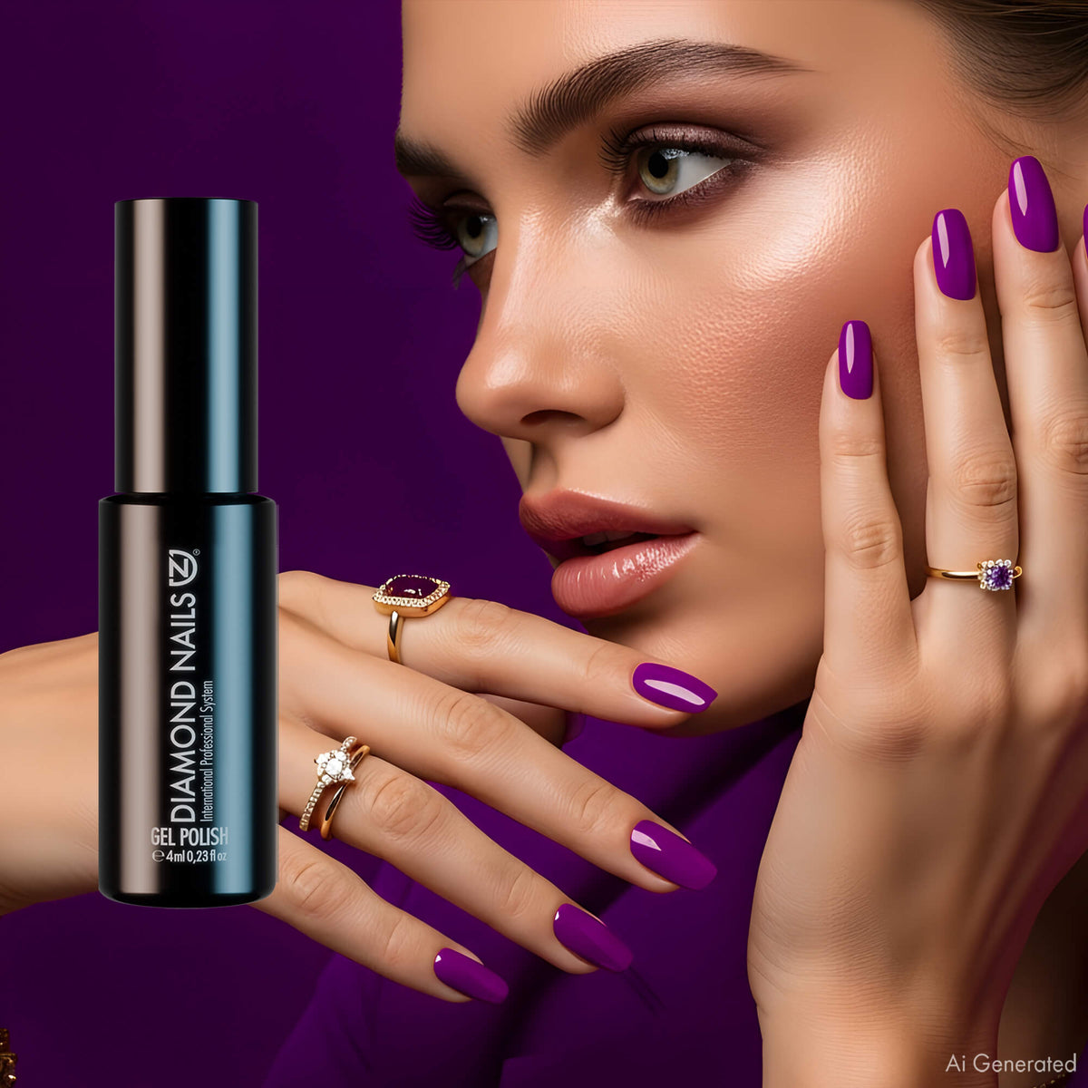 Gel Polish – Neon Purple – DN154 – 4ml – HEMA Free