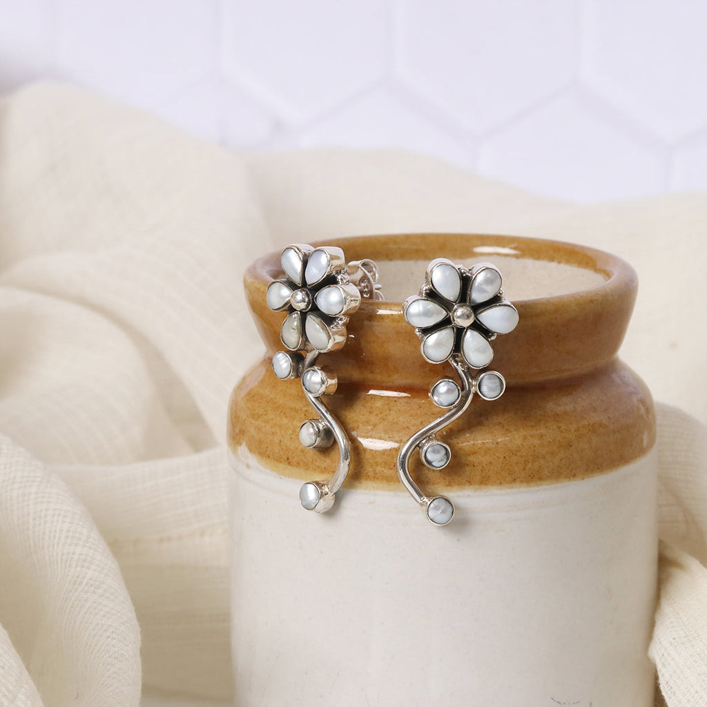 Floral Pearl Earrings