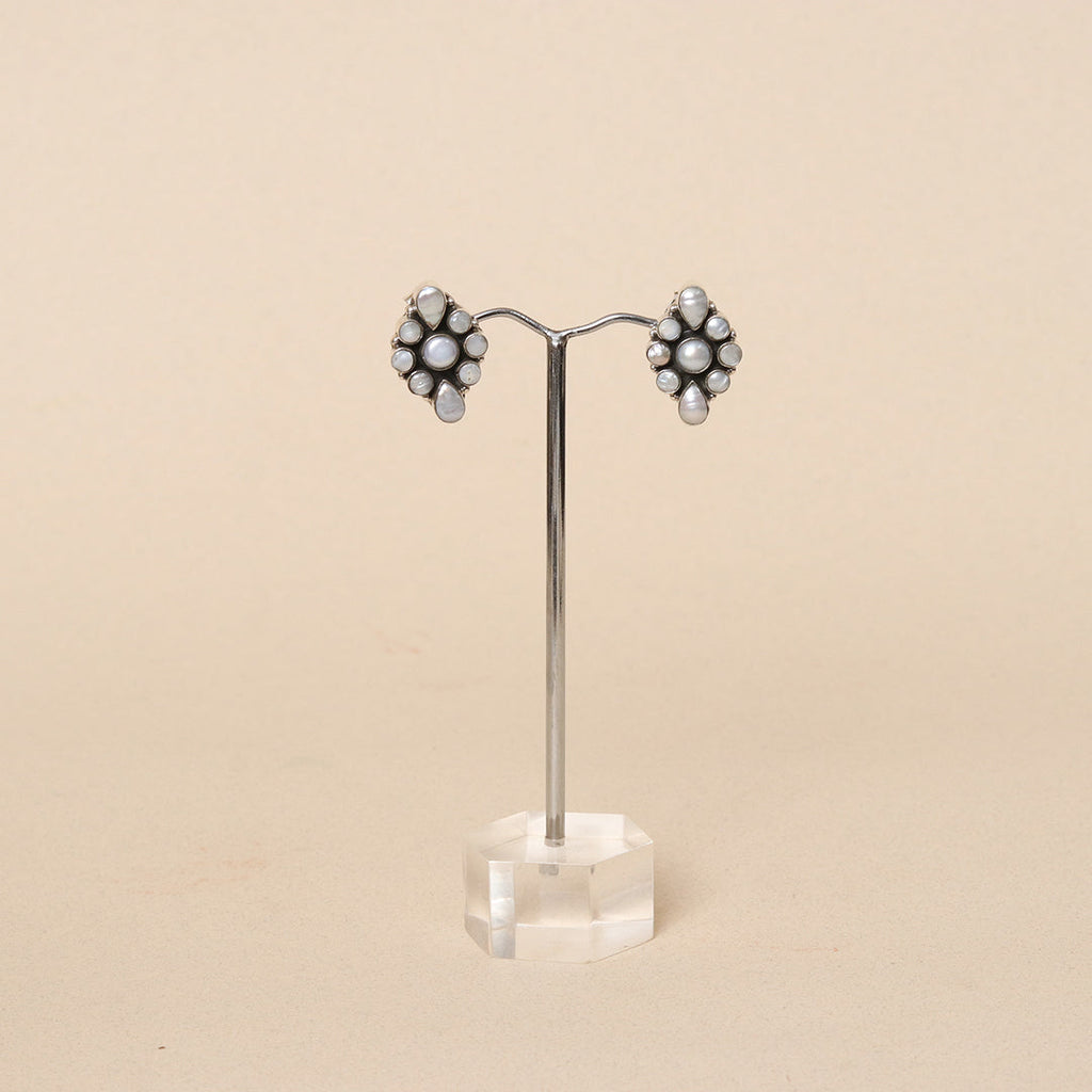 Kite Shape Pearl Studs