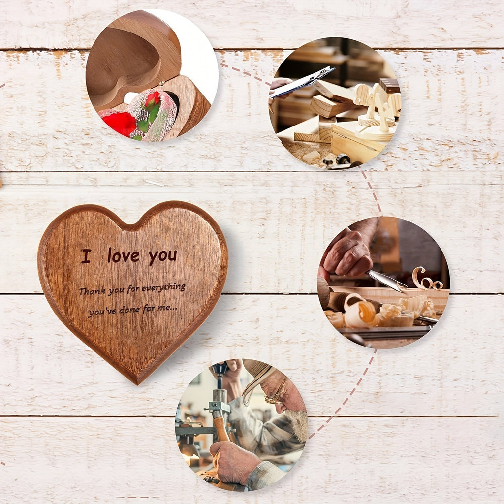 Heart-Shaped Bamboo Gift Box with Pendant Necklace - Fashion > Women's Fashion > Women's Jewellery at Dealshubindia