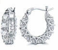 14k Gold Over 925 Silver Hoop Earrings