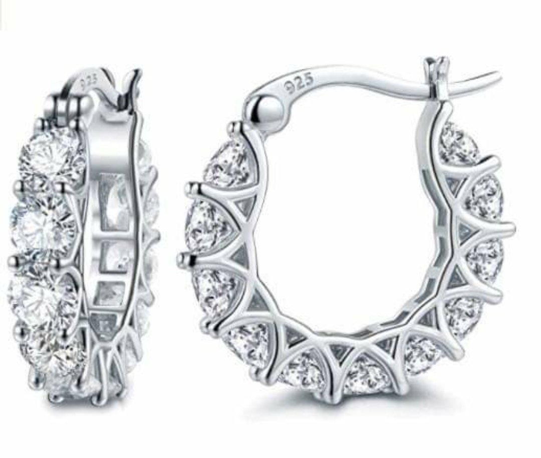 14k Gold Over 925 Silver Hoop Earrings