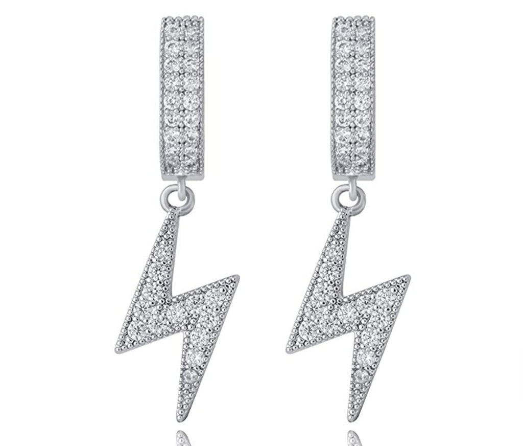 14K Gold Plated Lightning Bolt Earrings