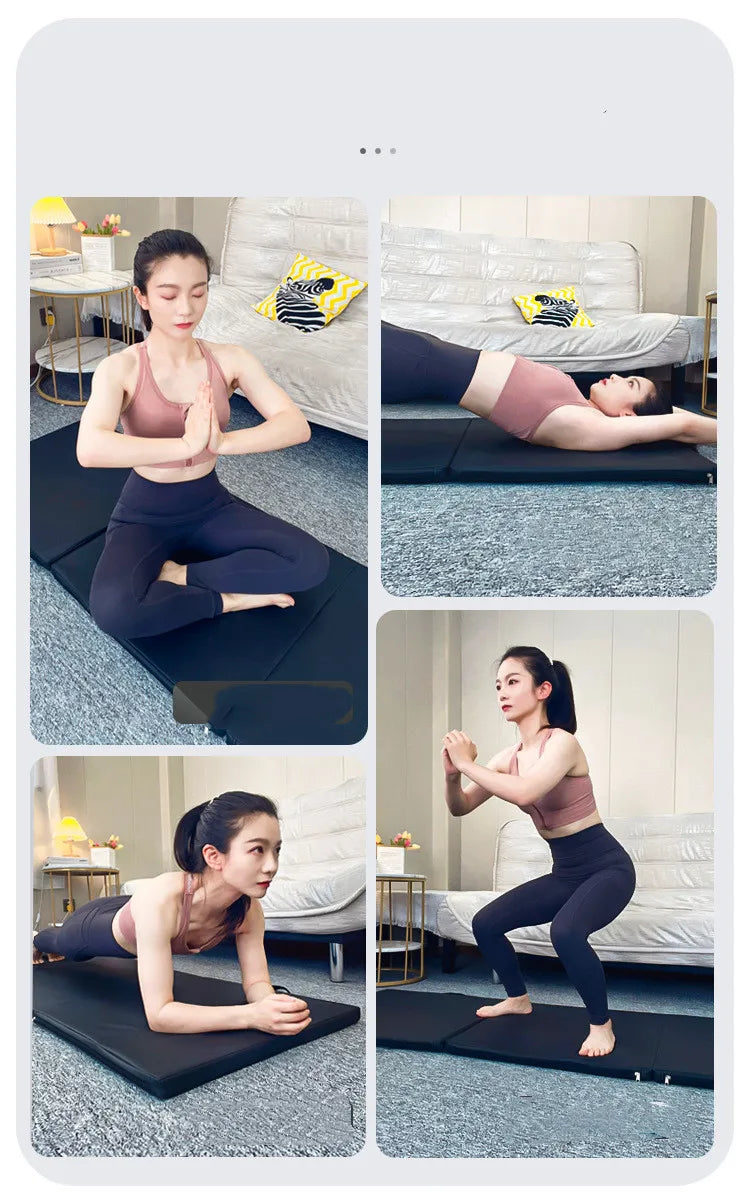 Tri-Fold Fitness Mat - Sports & Fitness > Exercise, Gym & Fitness > Yoga & Pilates at Dealshubindia