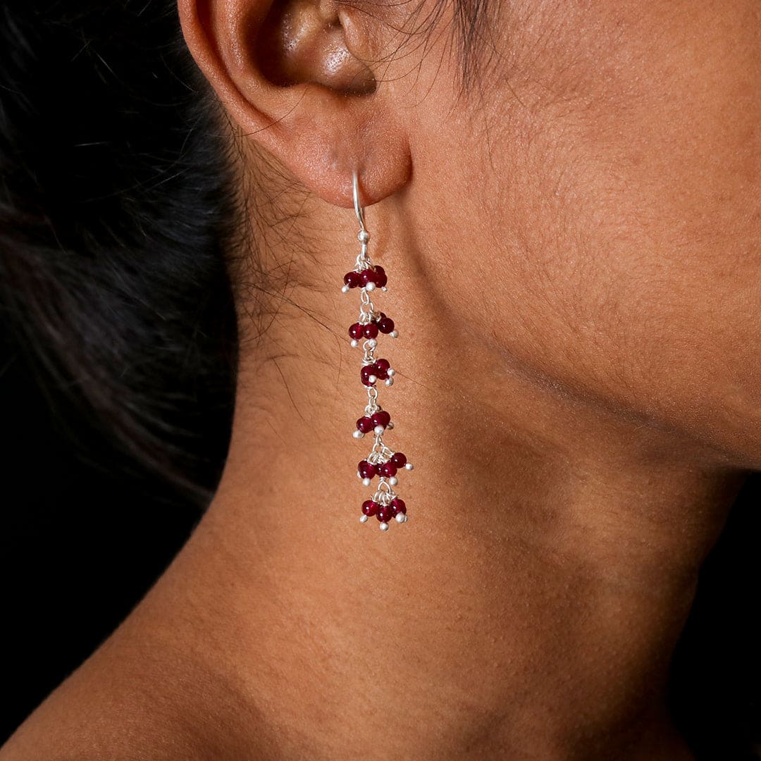 Gajra - Ruby Earrings