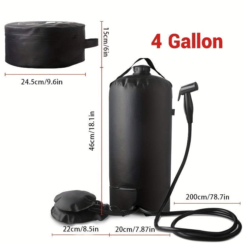 Shower Bag with Pump & Nozzle - Portable Showers & Privacy Enclosures at Dealshubindia