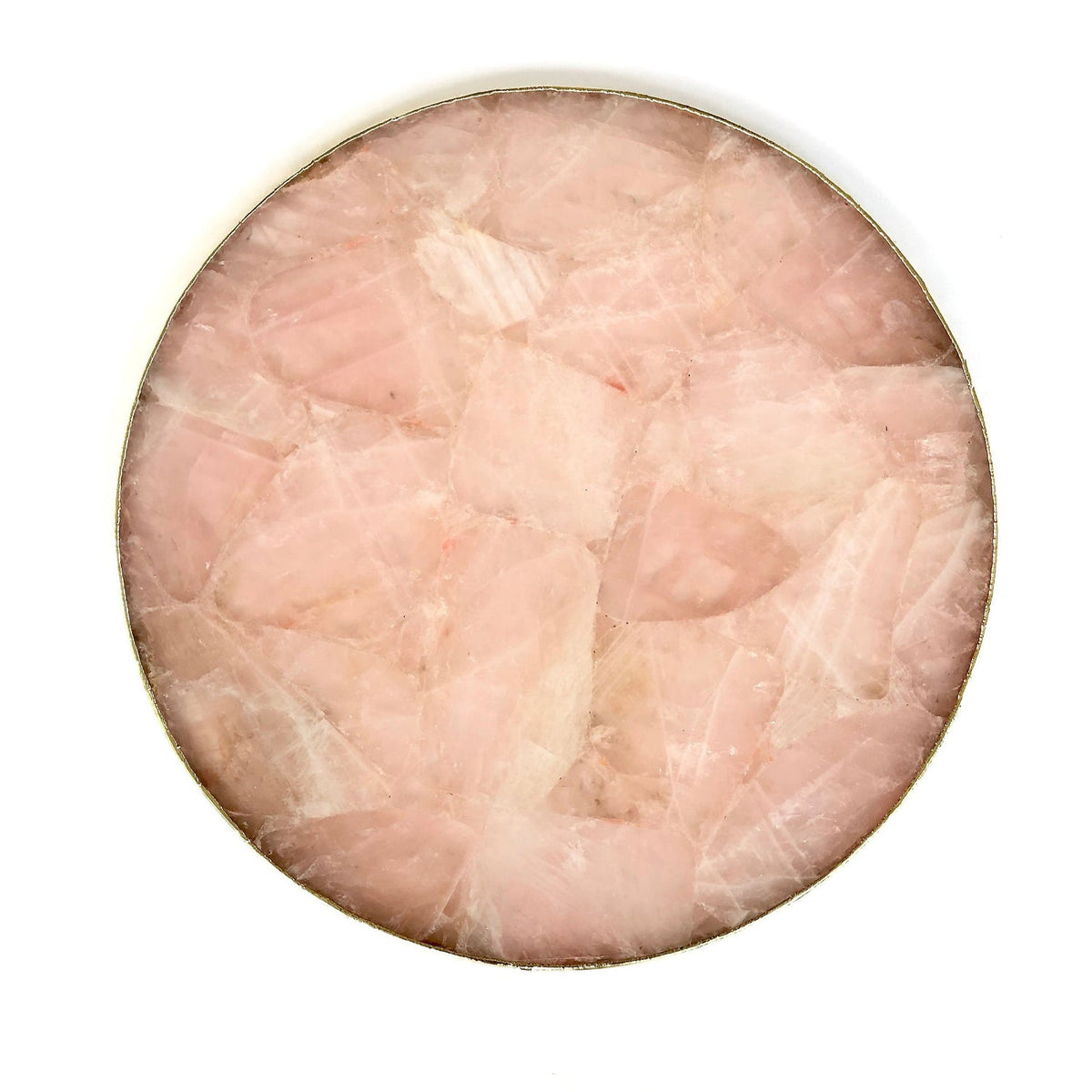 Rose Quartz Agate LazySusan | Countertop | Turntable | Centerpiece