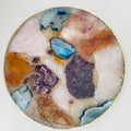 Multicolor Agate Round Platter, 12 Inch-0