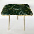 Green Agate Side Table, 10" x 15" Organic Edge