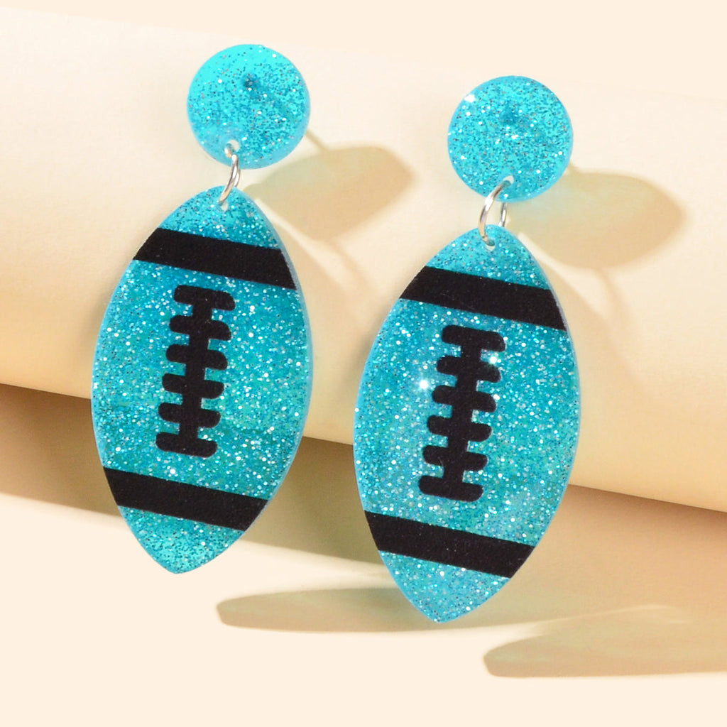 AFL Aussie Football Earrings Resin Footy Stud Rugby Australian Football Jewelry