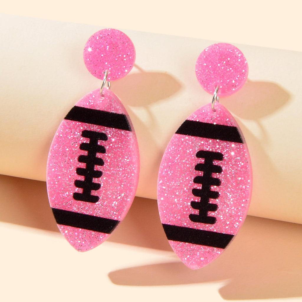 AFL Aussie Football Earrings Resin Footy Stud Rugby Australian Football Jewelry