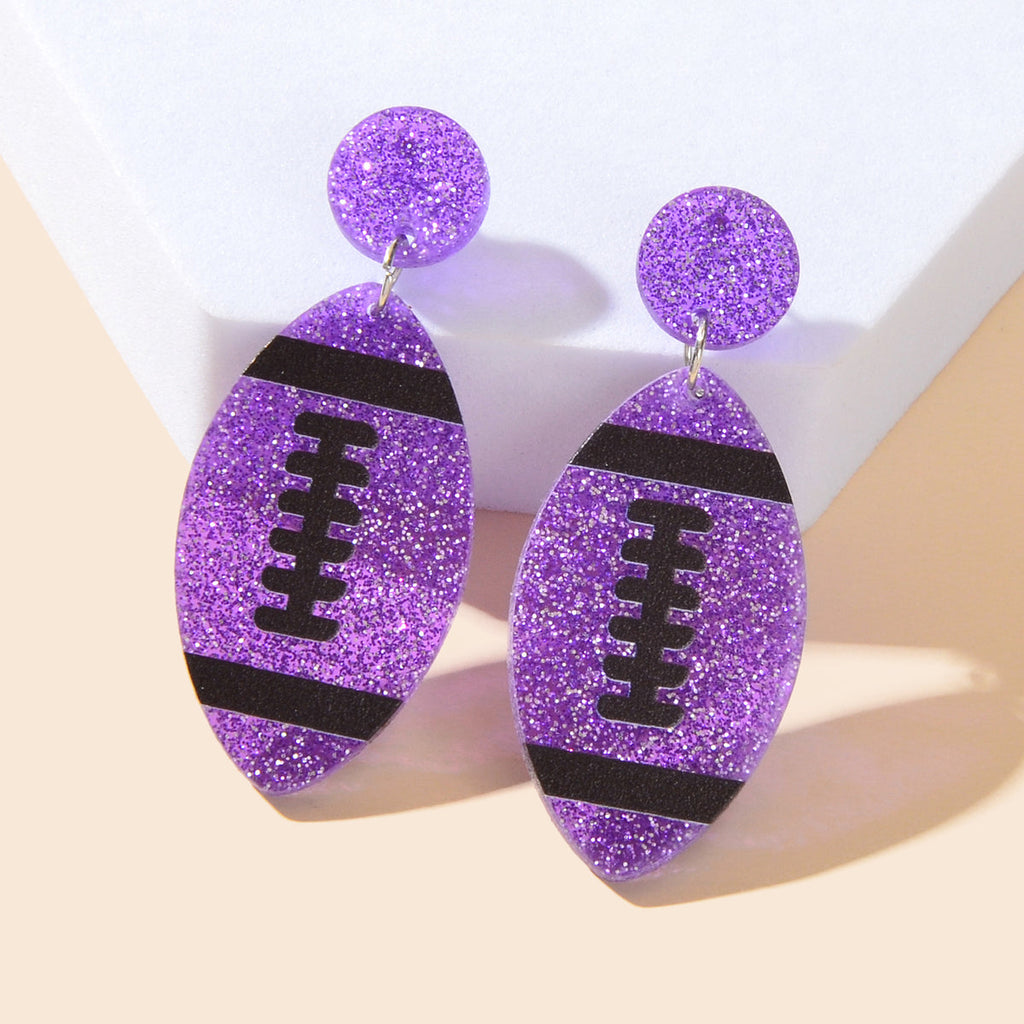 AFL Aussie Football Earrings Resin Footy Stud Rugby Australian Football Jewelry