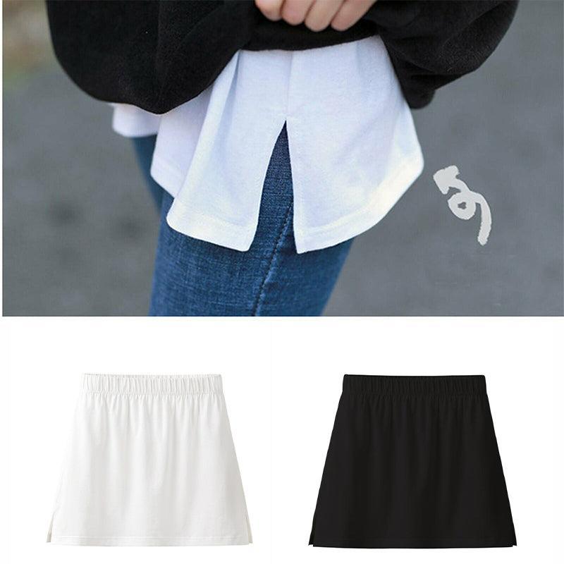 Fashion Hack Mini Skirt Shirt Extenders Adjustable Layering Fake Top Lower-Sweep