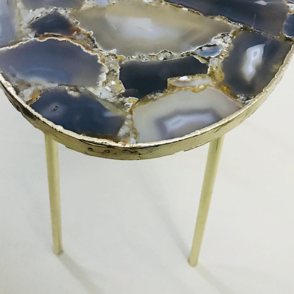 Agate Oval Coffee Table, 24" x 14" Organic Edge
