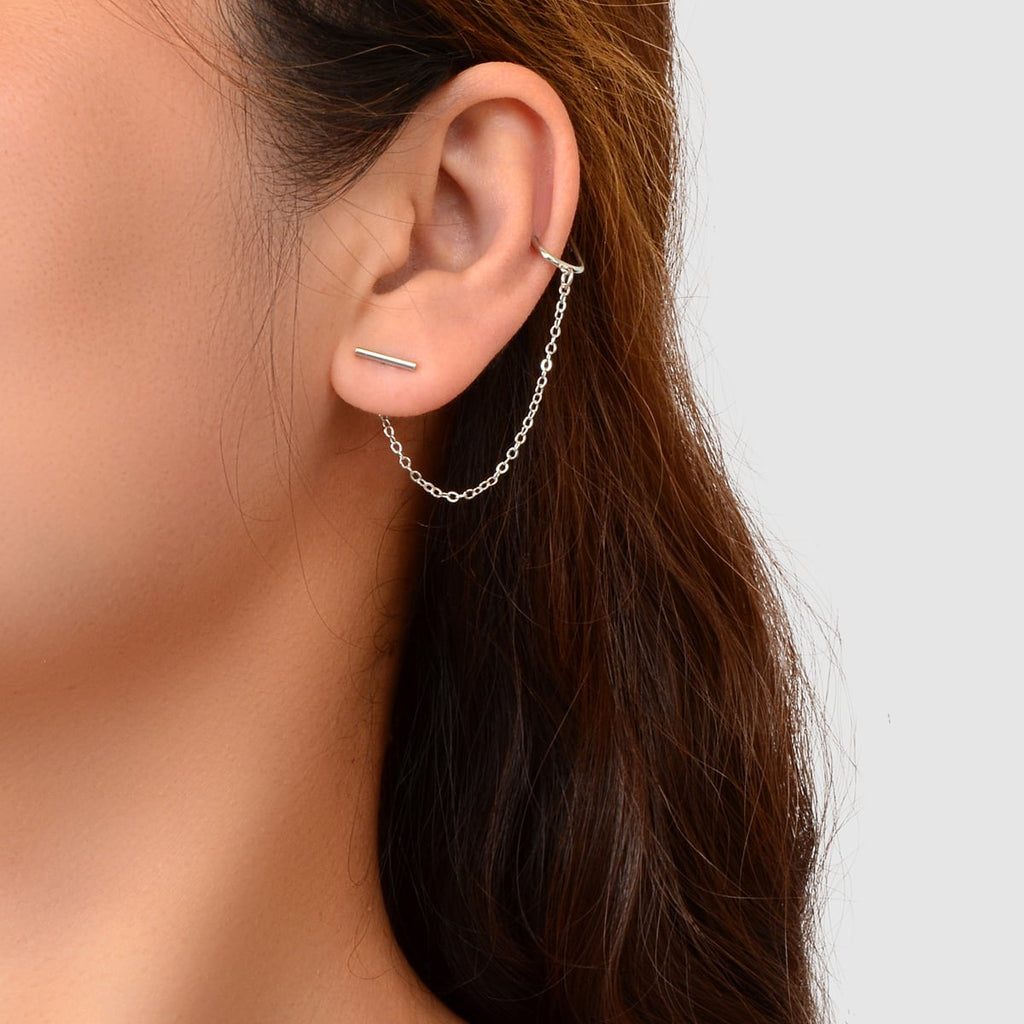 Chic Silver Tassel Fringe Drop Dangle Earrings Stylish Elegant Accessory Jewelry