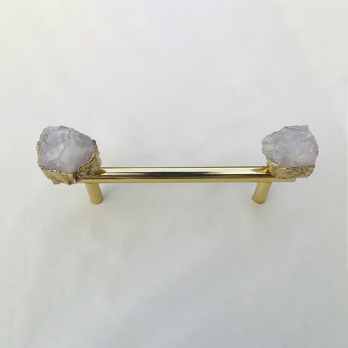 Clear Quartz Agate Cabinet Handles – Set of 4