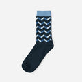 Men's cotton socks - blue - parquet pattern - 39-42 - Evidence