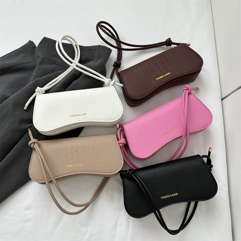 Summer Minimalist PU Underarm Bag Chic Solid Color Square Shoulder Purse Versatile Crossbody Tote For Women Elegant Office - handbags at Dealshubindia