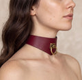 Handcrafted Leather BDSM Collar Elegant Choker For Submissive Play