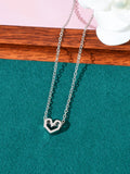 Heart-Shaped Pendant Multi-Charm Necklace Versatile Love Collection Jewellery