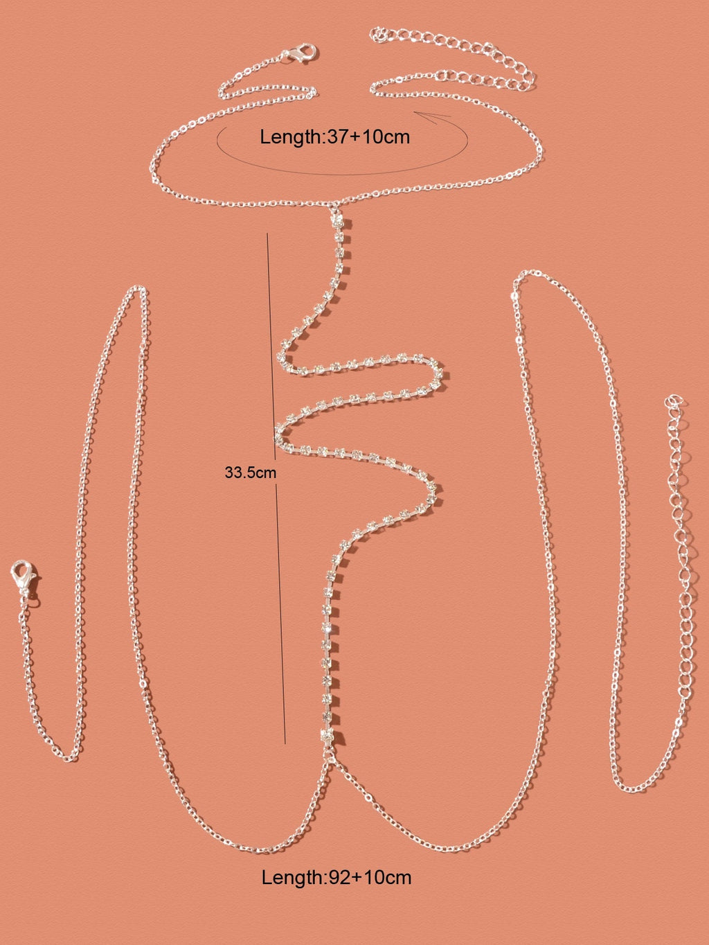 Dazzling Full Diamond Body Chain Sparkle Shine Body Jewelry