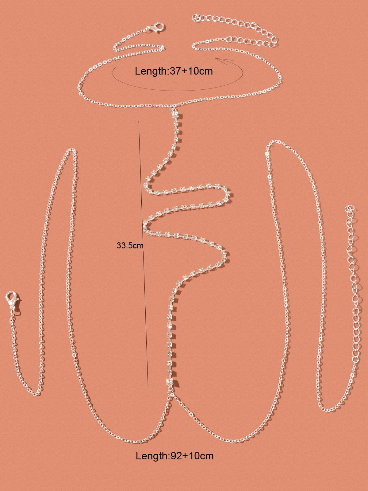 Dazzling Full Diamond Body Chain Sparkle Shine Body Jewelry