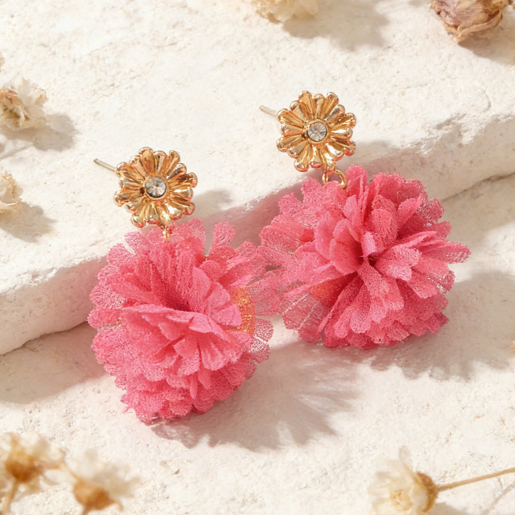 Lovely Jewellery Colorful Flower Drop Dangle Earrings Stunning Women Accessories