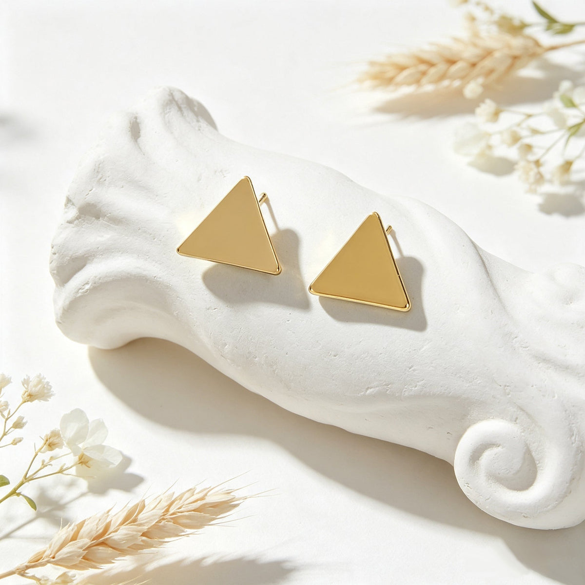 Minimalist Geometric Small Stud Tiny Triangle Mini Cartilage Tragus Earrings