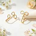 2pcs Minimal Bow Ear Cuff Gold Non-Pierced Cartilage Ear Clips Sweet Jewellery