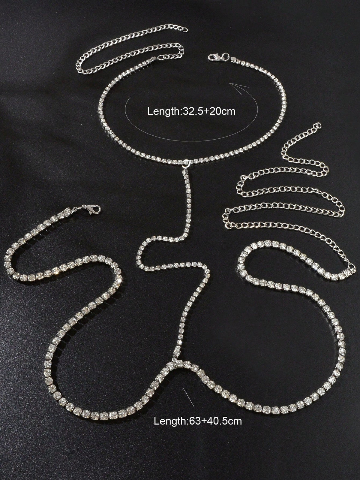 Dazzling Full Diamond Sparkle Body Chain Glamorous Statement Jewelry