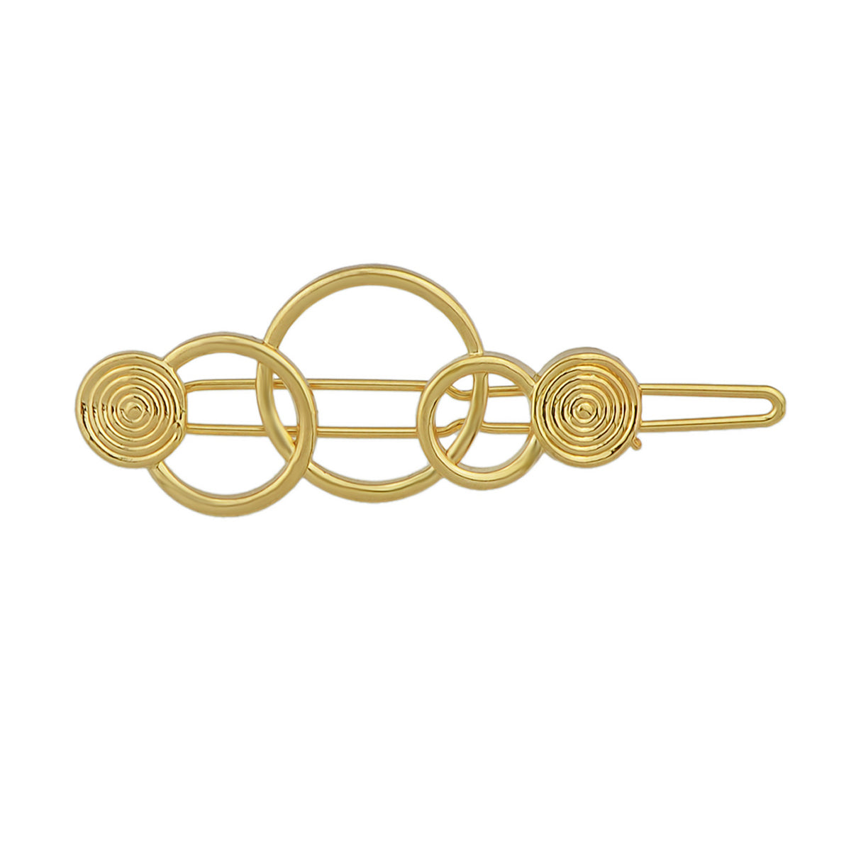 Gold Circle Metal Hairgrips Hair Clips Hair Barrettes Headwear Hair Accessories