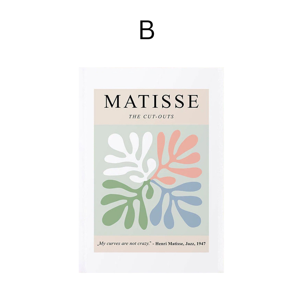 Poster Matisse Blumen Körper| Bilder Wohnzimmer | Wandbilder Schlafzimmer | Deko Print ohne Rahmen | Bilder  Matisse Beige