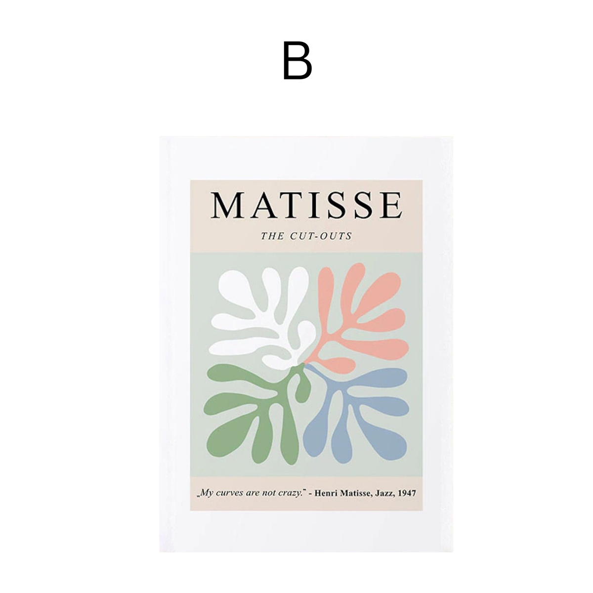 Poster Matisse Blumen Körper| Bilder Wohnzimmer | Wandbilder Schlafzimmer | Deko Print ohne Rahmen | Bilder  Matisse Beige
