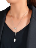 Punk Hip Hop Jewelry Silver Chain Yours Truly Square Necklace Trendy Accessories