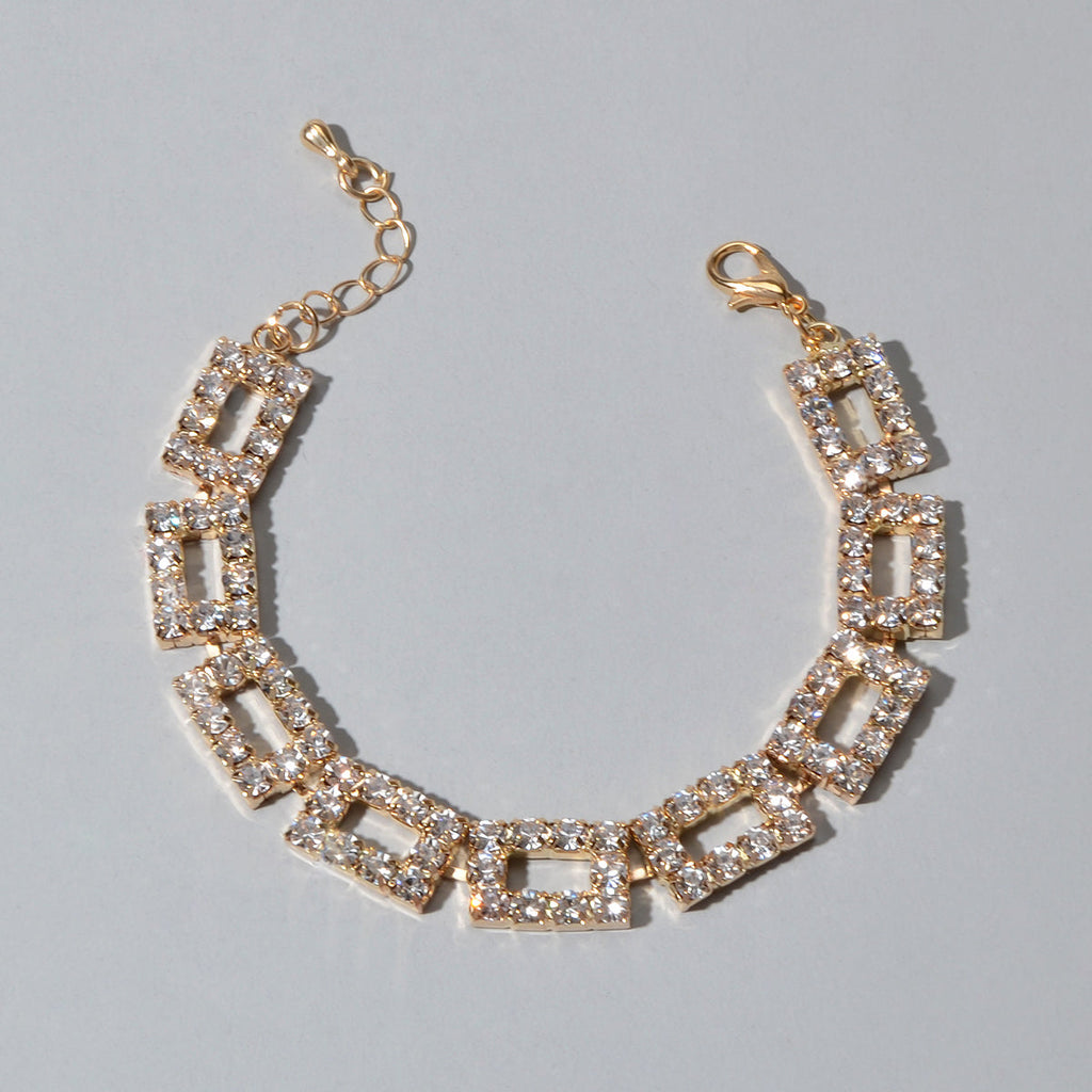 Textured Full Simulated Cubic Zirconia Silver Chain Collection Tennis Bracelets