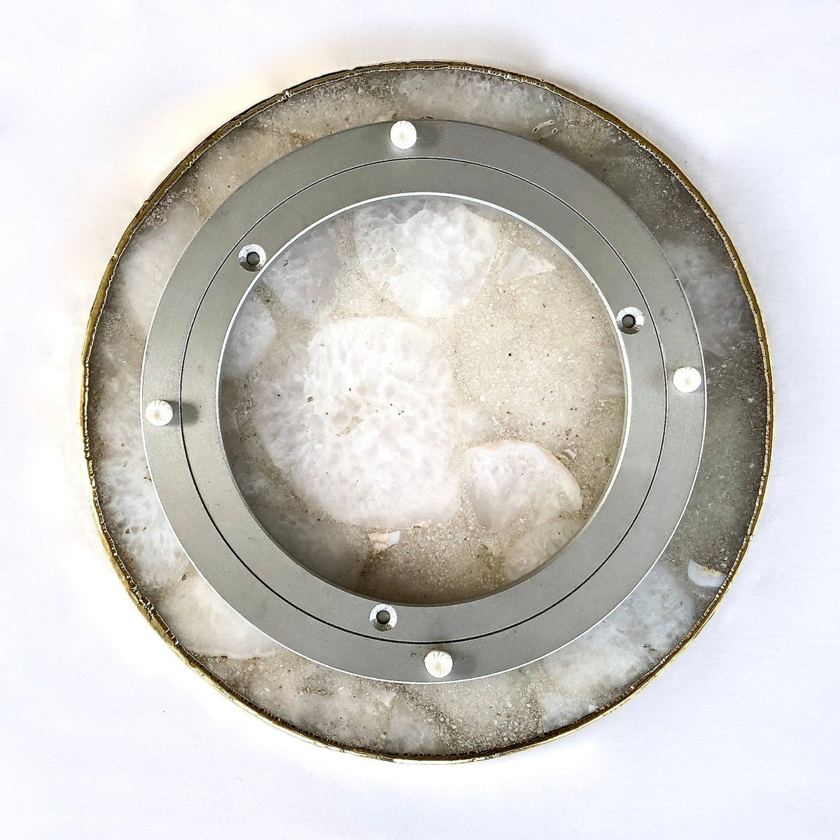Blue Agate LazySusan | Countertop | Turntable | Centerpiece