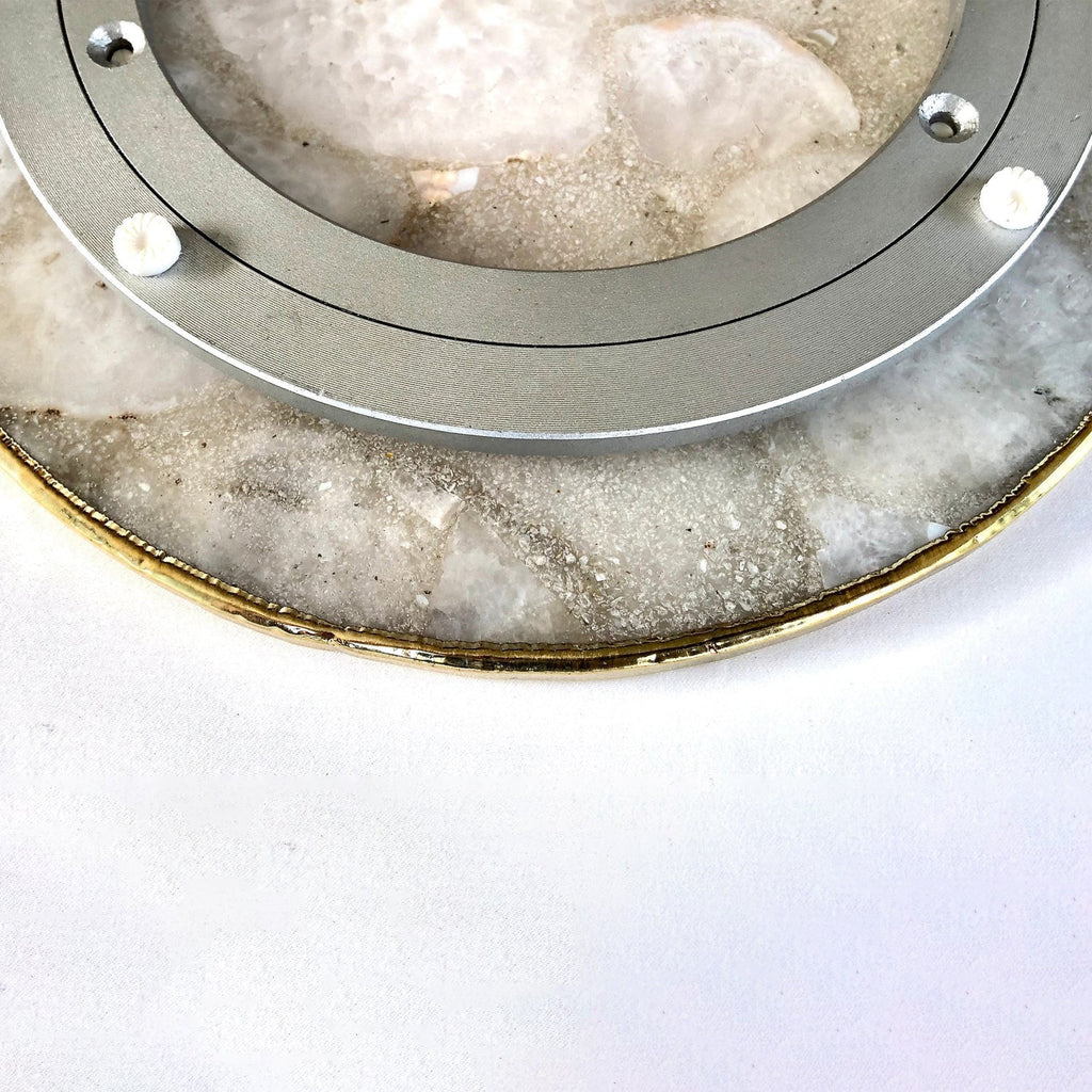 Amethyst Agate LazySusan | Countertop | Turntable | Centerpiece