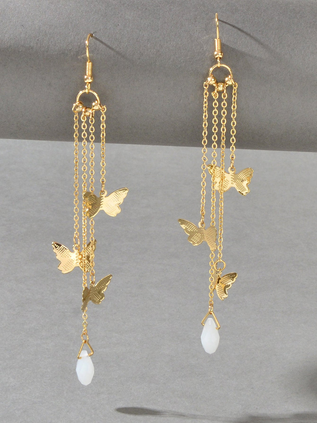 Multi-layer Chains Butterfly Earrings Drop Dangle Ear Hook Jewelry Elegant Gift
