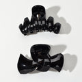 2pcs $5.99 Big Hair Claw Hair Accessory Black Plastic Bowknot Hair Clip Headwear