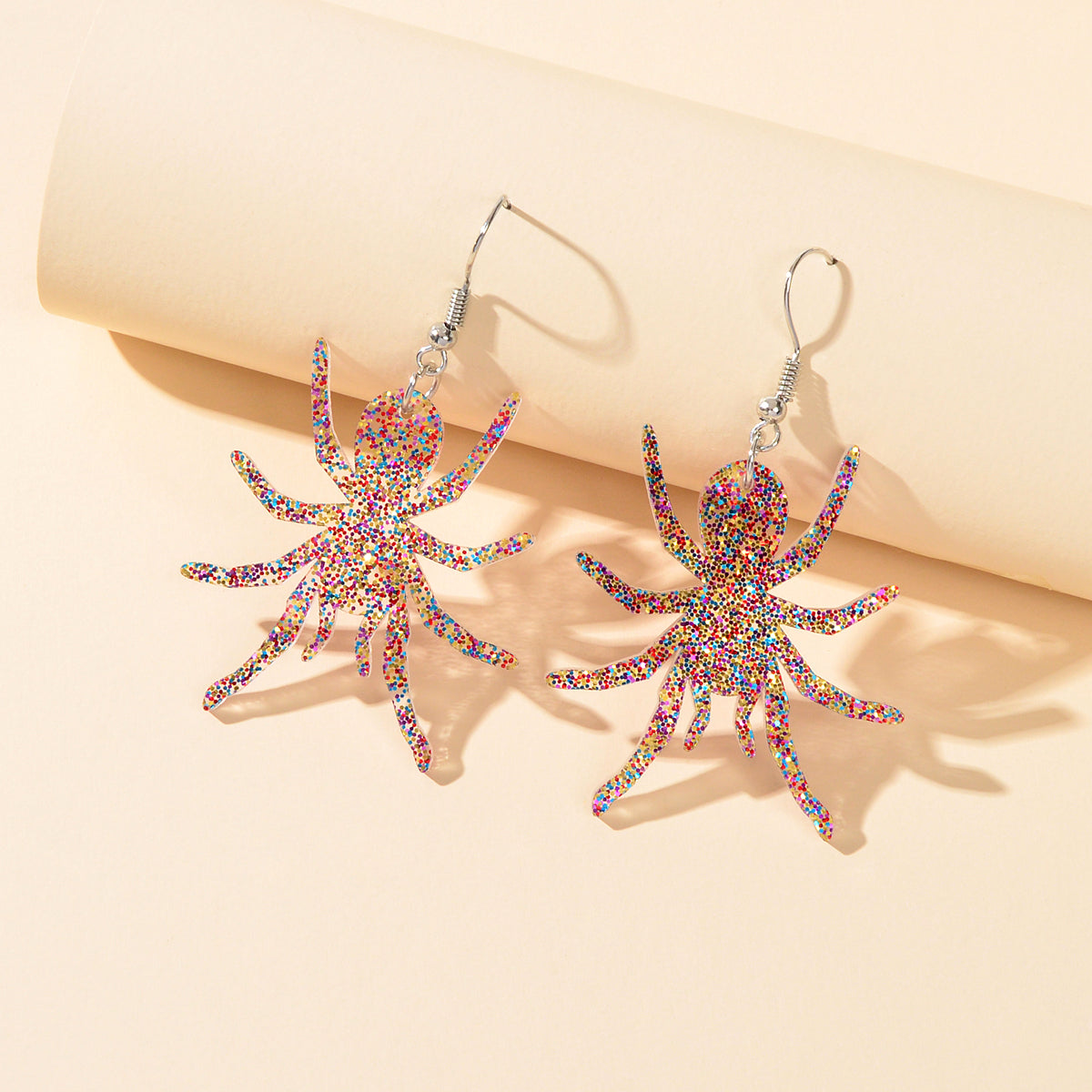 Statement Shining Multi-colored Acrylic Big Spider Dangle Punk Women Earrings - Earrings at Dealshubindia