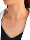 Trendy Designer Jewellery Silver Chain Gold Silver Circle Pendant Women Necklace