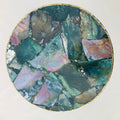Green Agate Side Table, Round Top