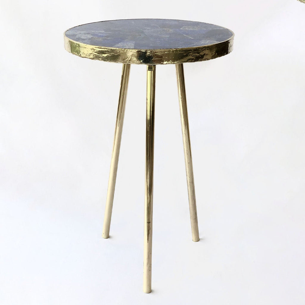 Lapis Lazuli Side Table, Round Top