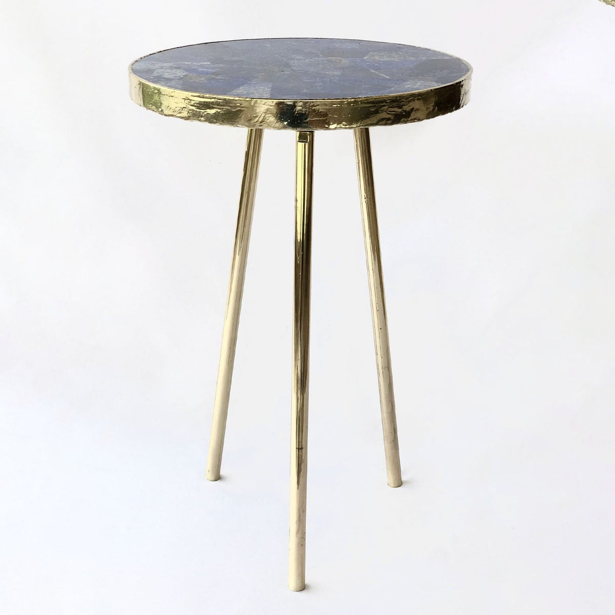 Lapis Lazuli Side Table, Round Top