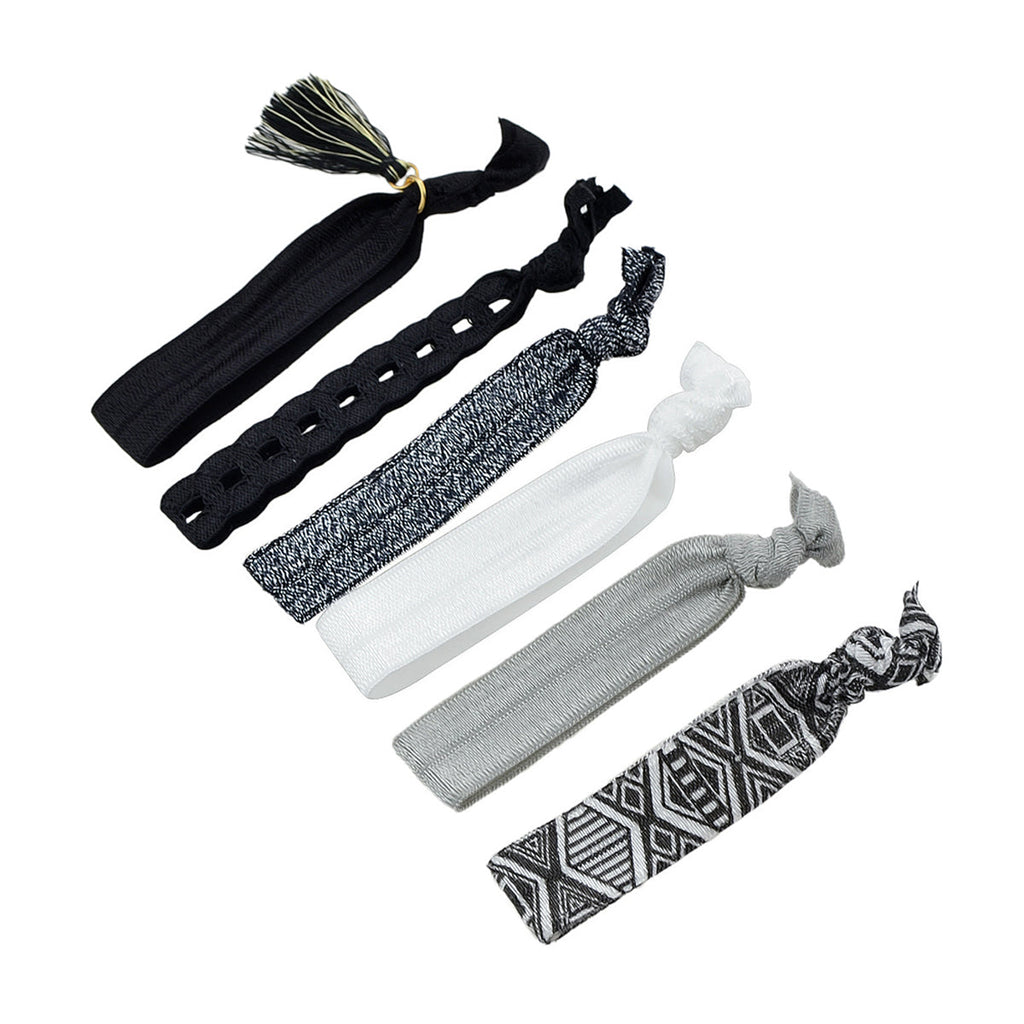 6pcs Colorful Ribbon Elastic Headbands Hairwear Headwear Styling Tools Accessory