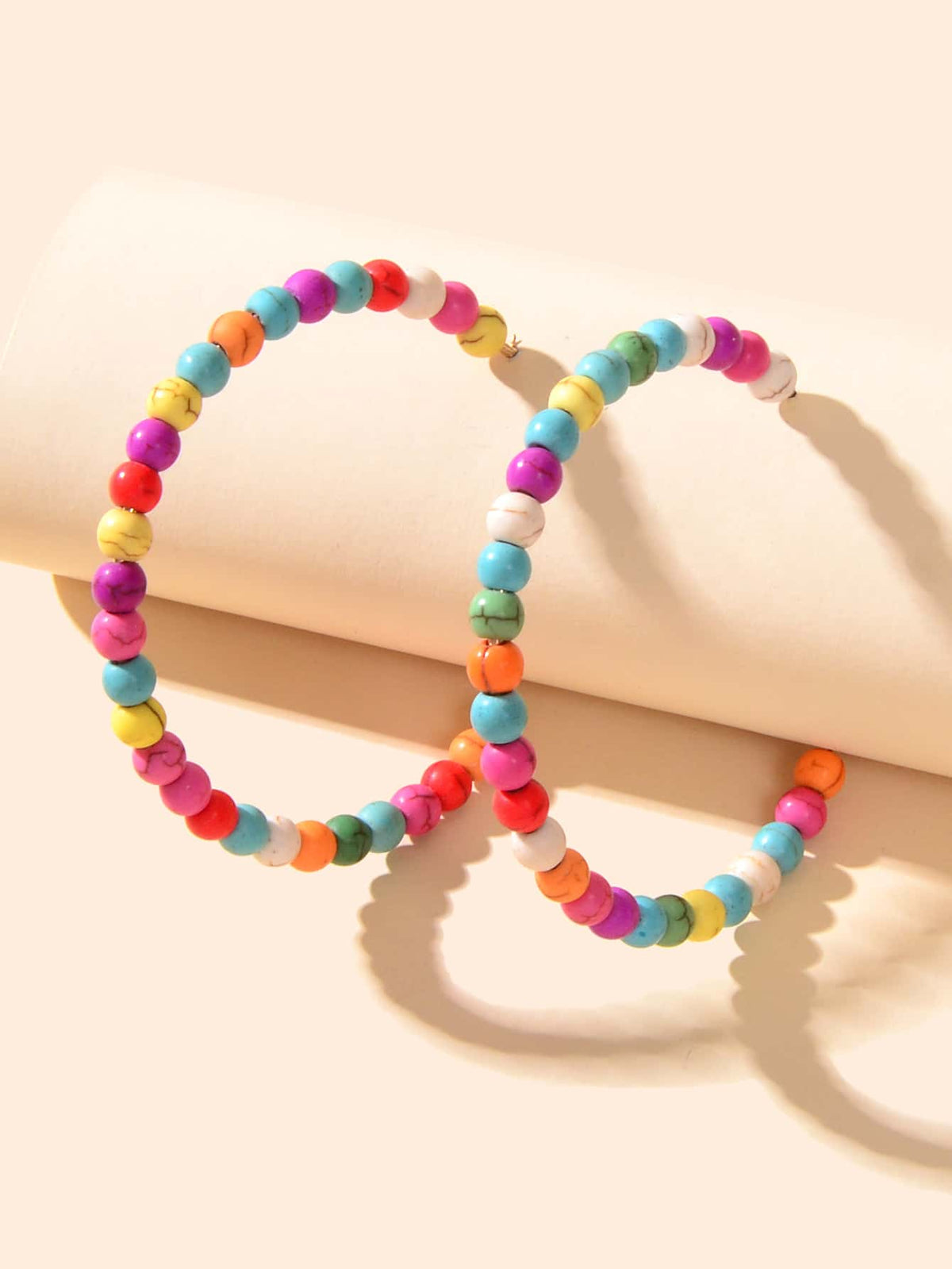 Handmade Colorful Seed Beads Ethnic Big Hoop Earrings Women Bohemian Jewellery - Earrings at Dealshubindia